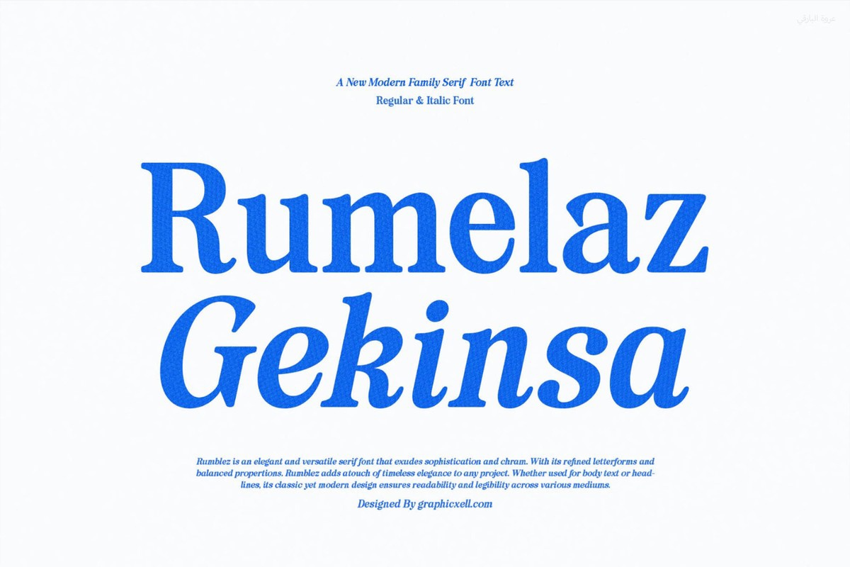 Пример шрифта Rumelaz Gekinsa