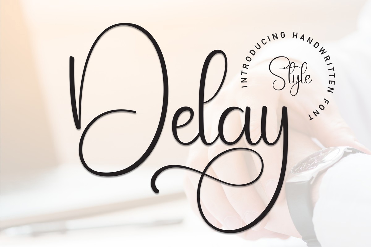 Пример шрифта Delay Regular