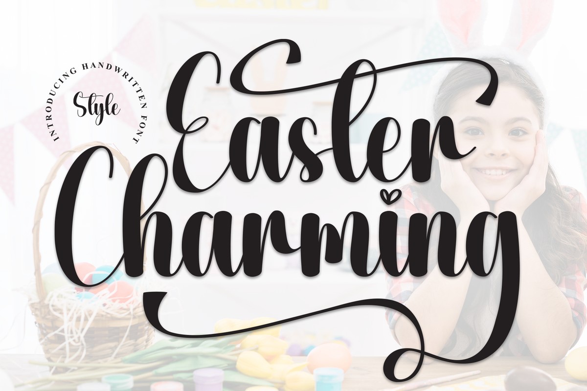 Пример шрифта Easter Charming