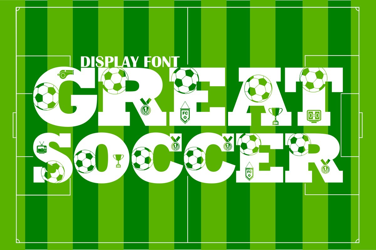 Пример шрифта Great Soccer