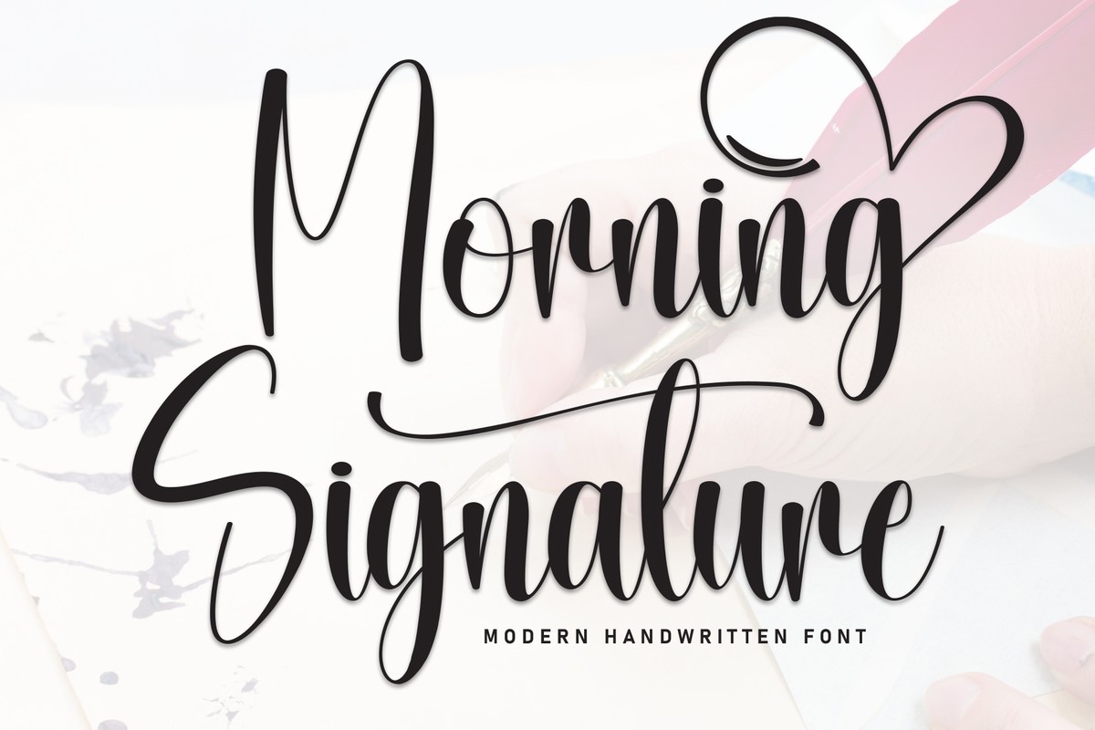 Пример шрифта Morning Signature Regular