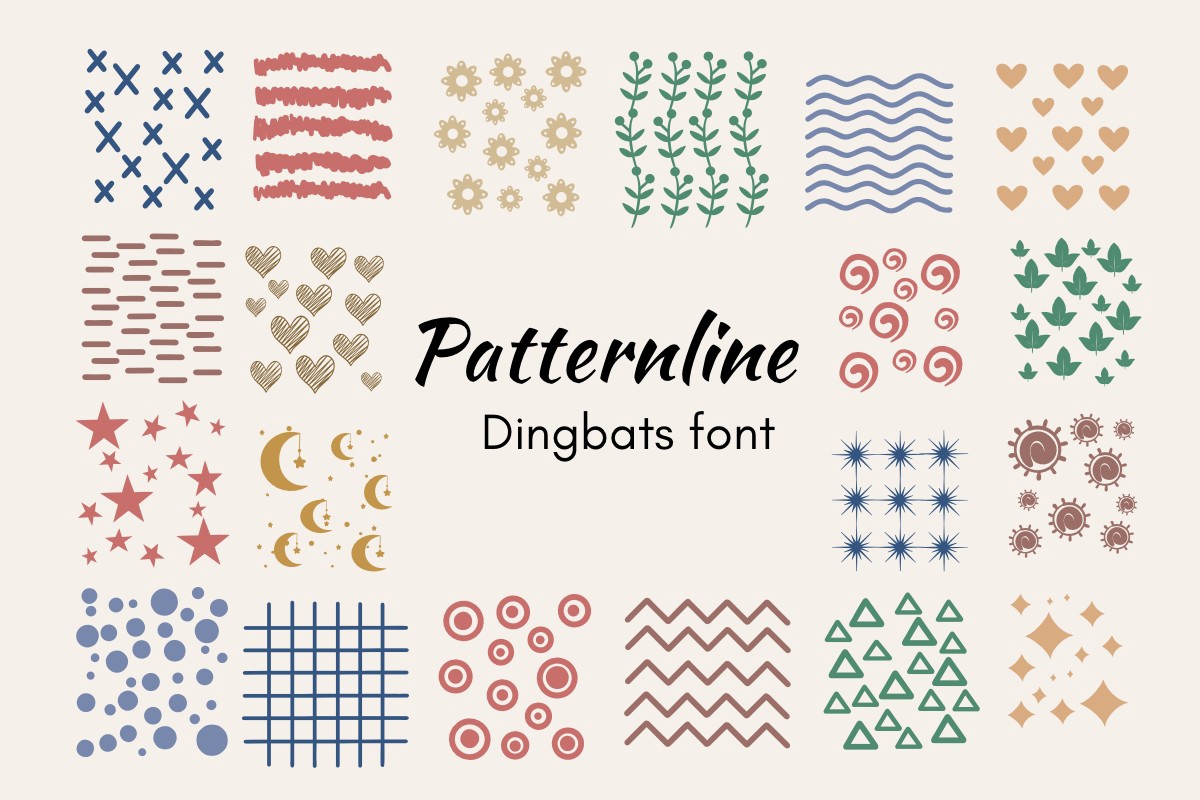 Пример шрифта Patternline