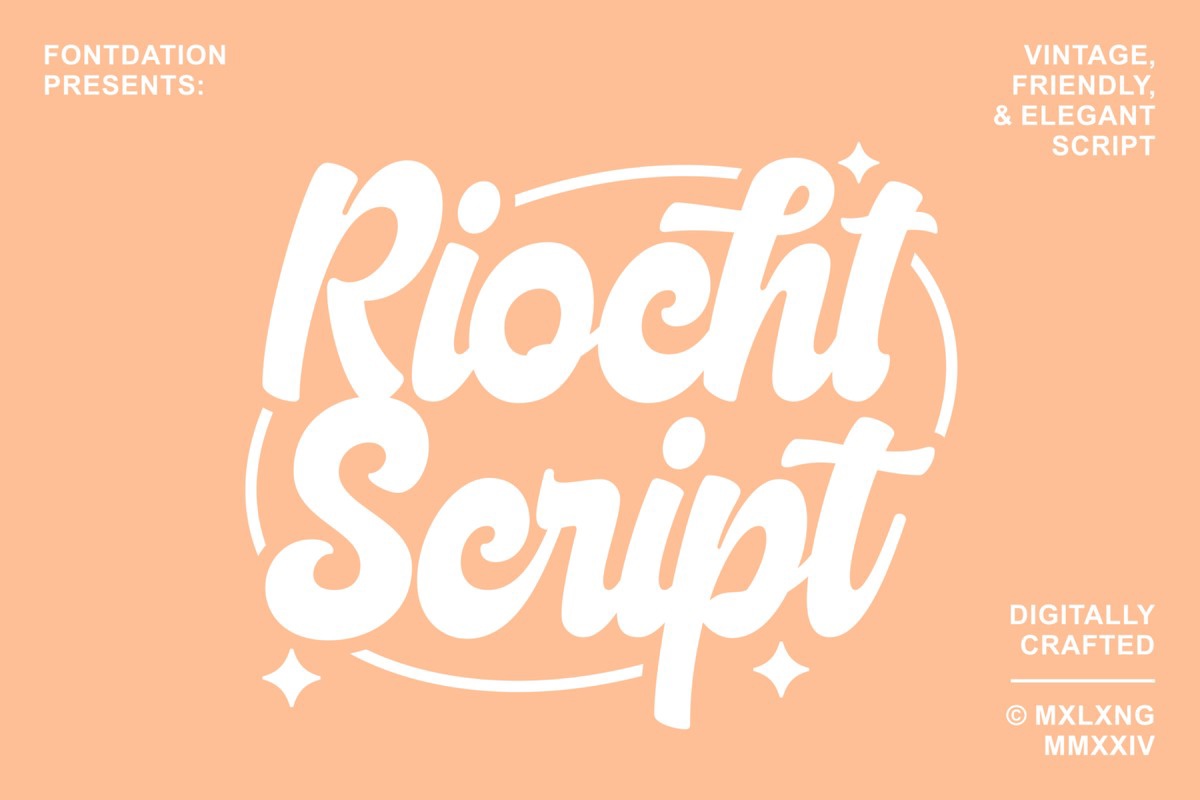 Пример шрифта Riocht Script