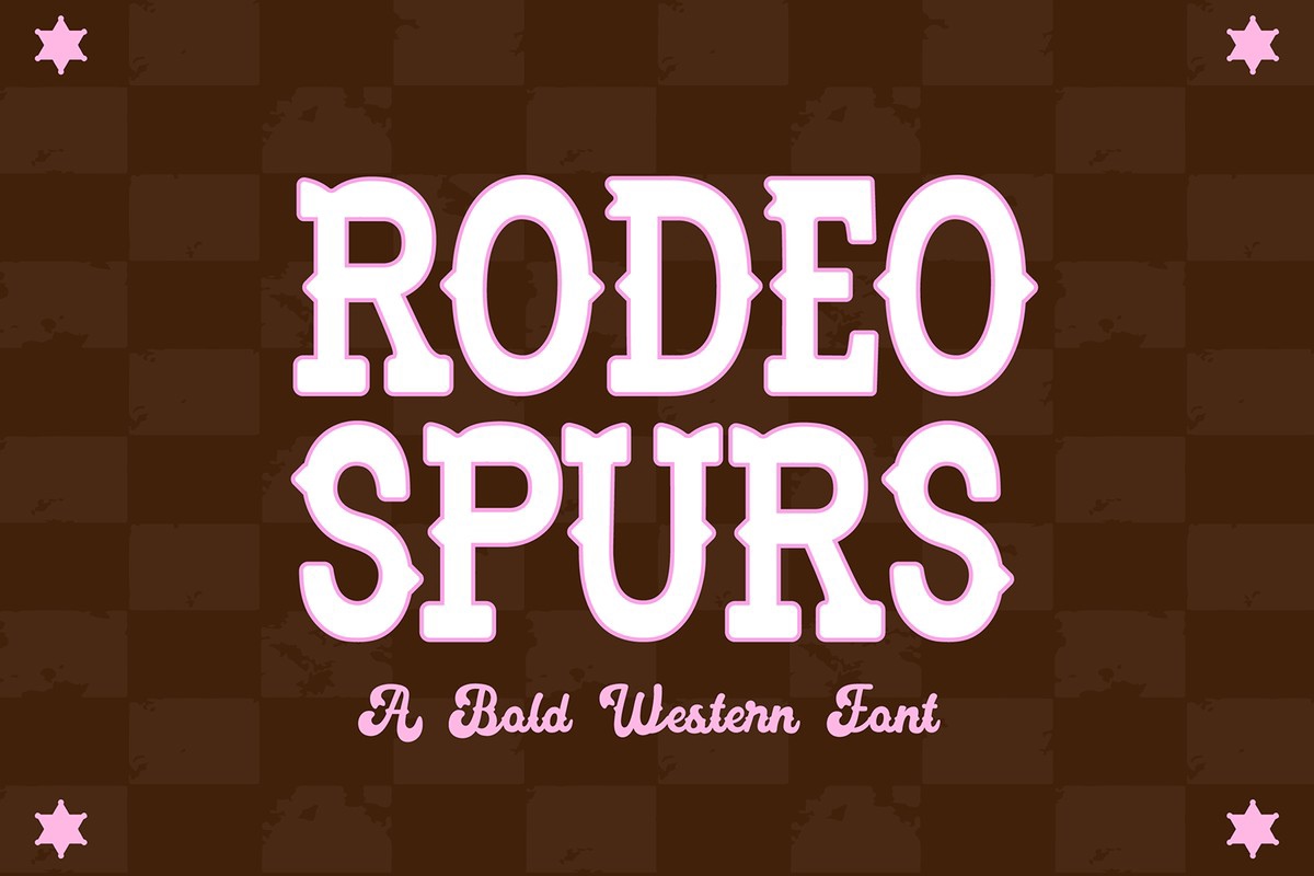 Пример шрифта BFC Rodeo Spurs Regular