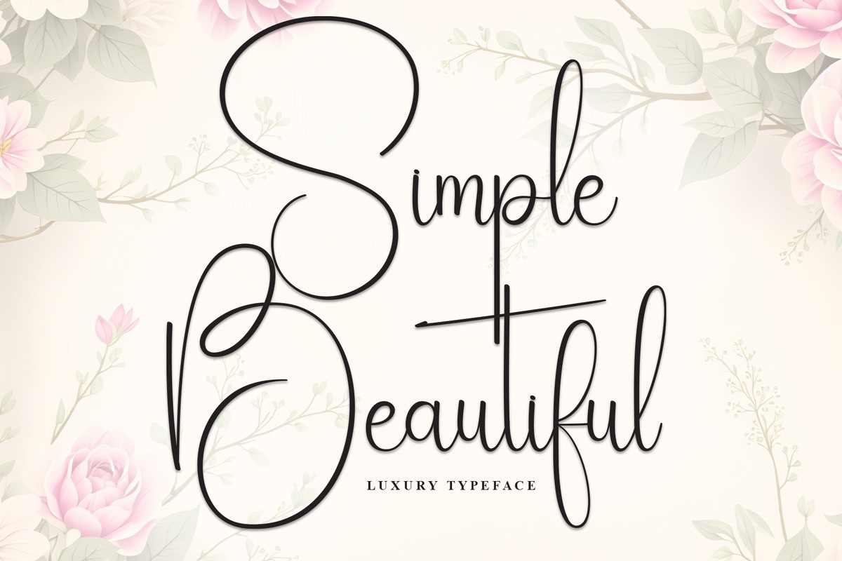 Пример шрифта Simple Beautiful Regular