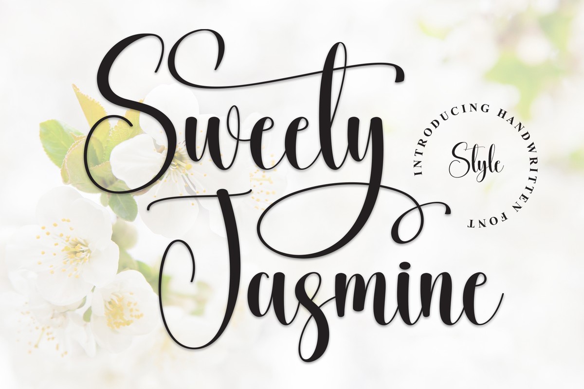 Пример шрифта Sweety Jasmine Regular