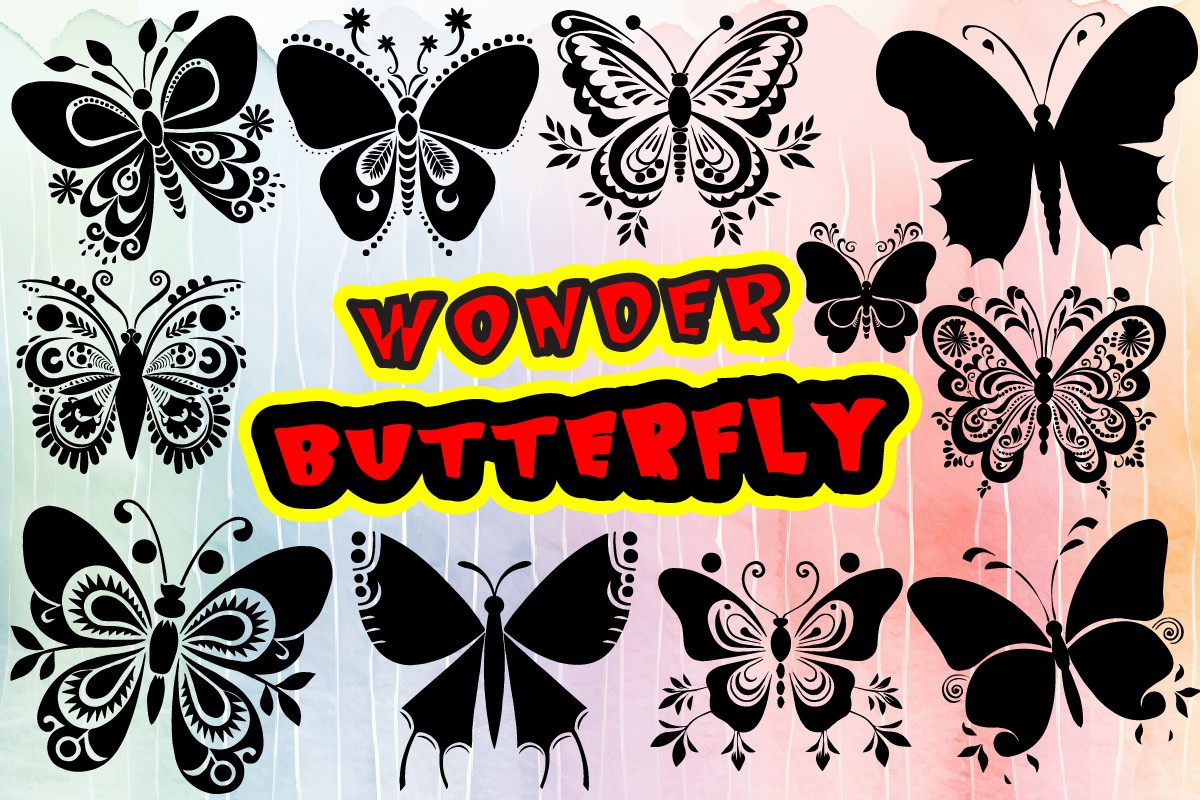 Пример шрифта Wonder Butterfly Regular