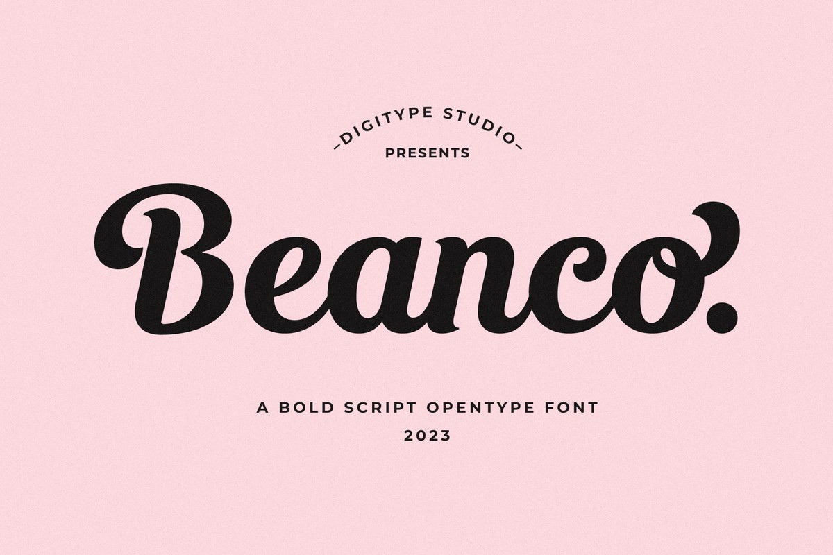 Пример шрифта Beanco Italic