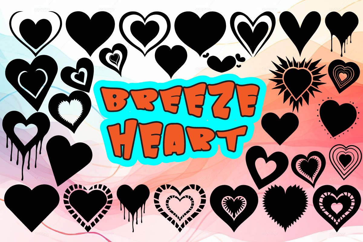 Пример шрифта Breeze Heart Regular