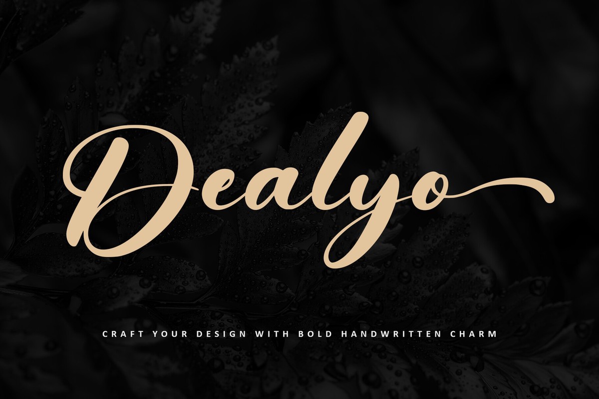 Пример шрифта Dealyo Italic