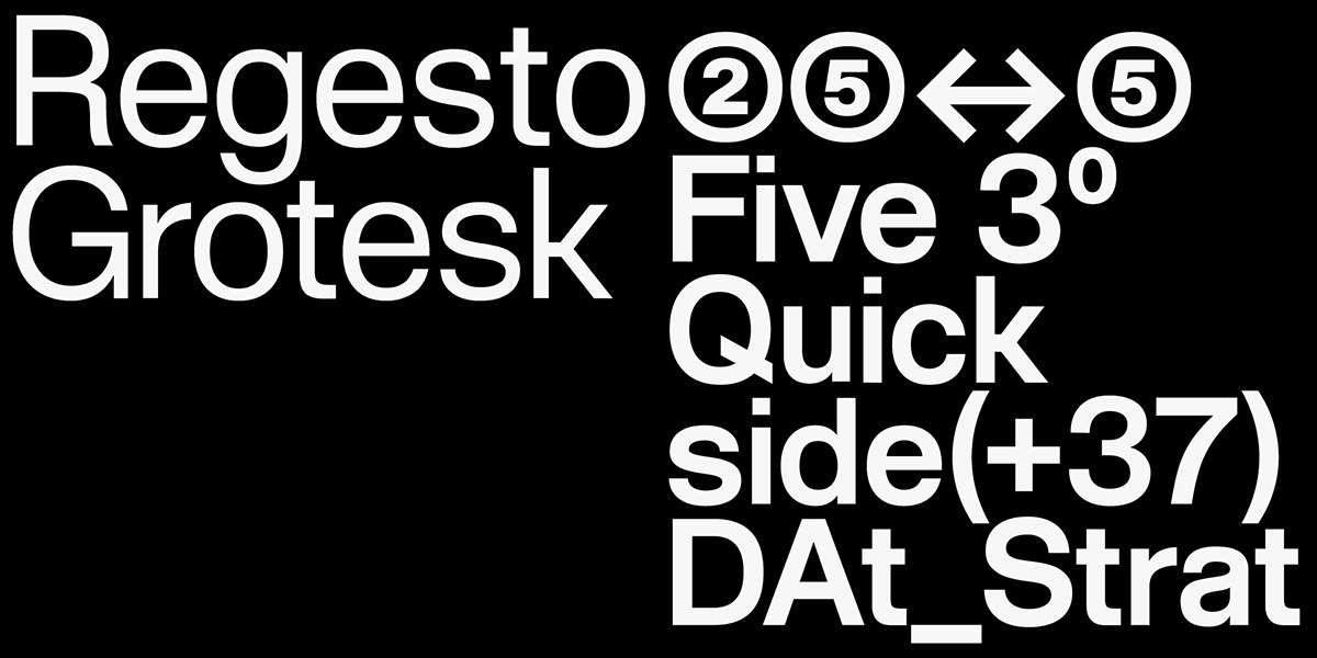 Пример шрифта Regesto Grotesk