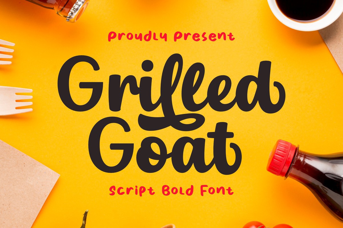 Пример шрифта Grilled Goat