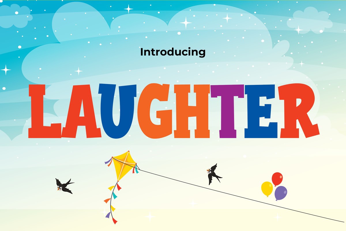 Пример шрифта Laughter