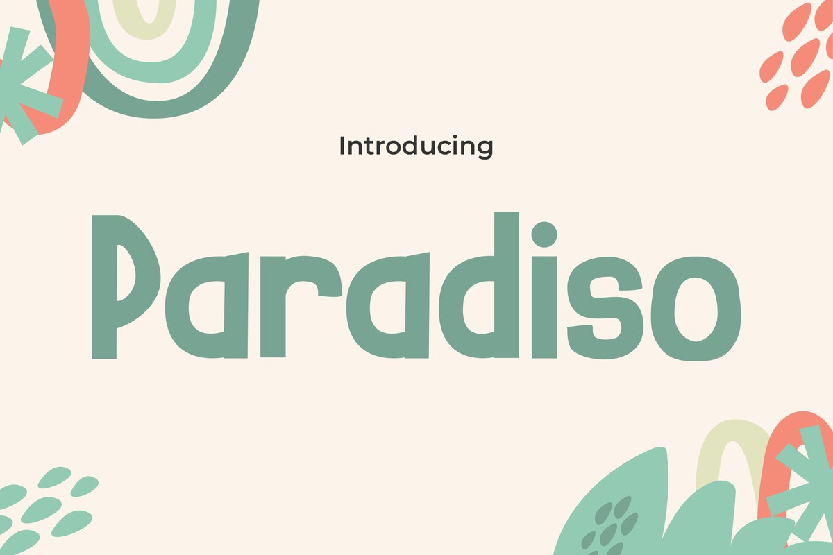 Пример шрифта Paradiso