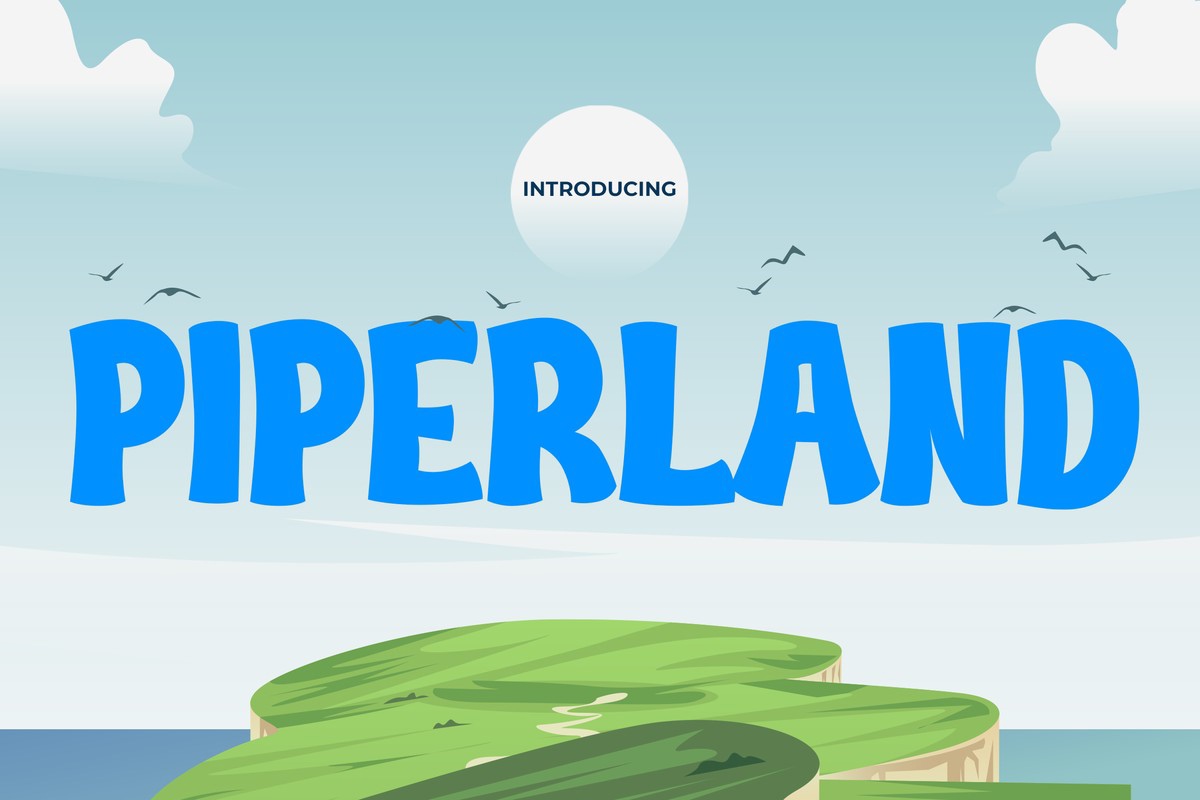 Пример шрифта Piperland Regular