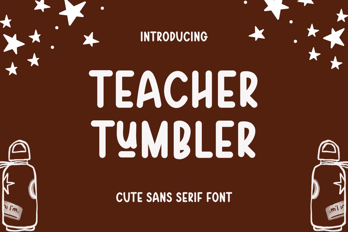 Пример шрифта Teacher Tumbler Regular