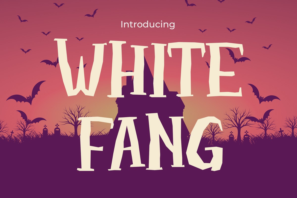 Пример шрифта White Fang Regular