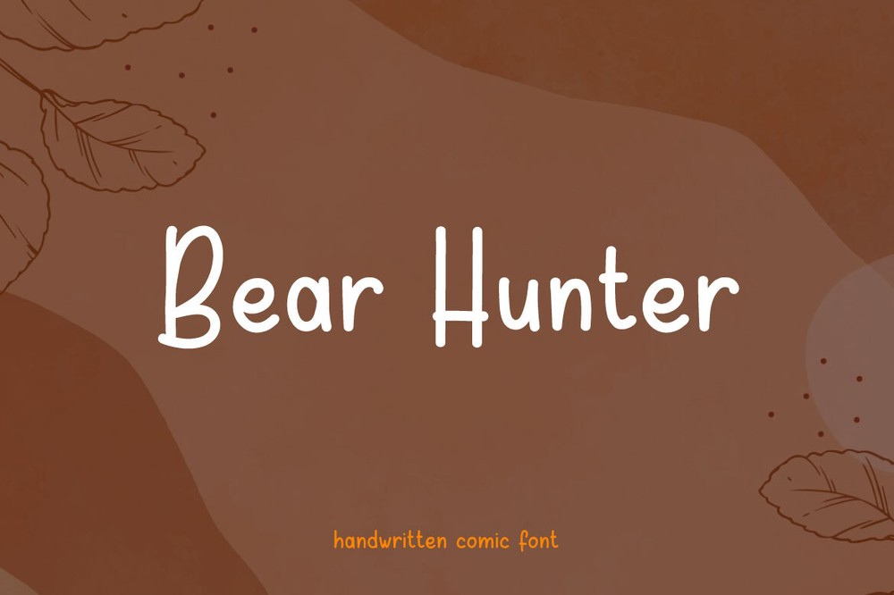 Пример шрифта Bear Hunter Regular