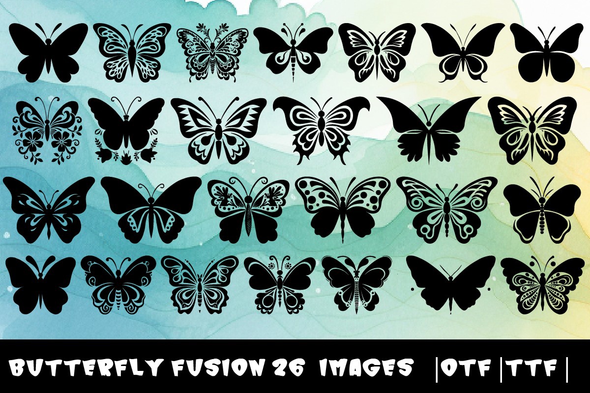 Пример шрифта Butterfly Fusion Regular