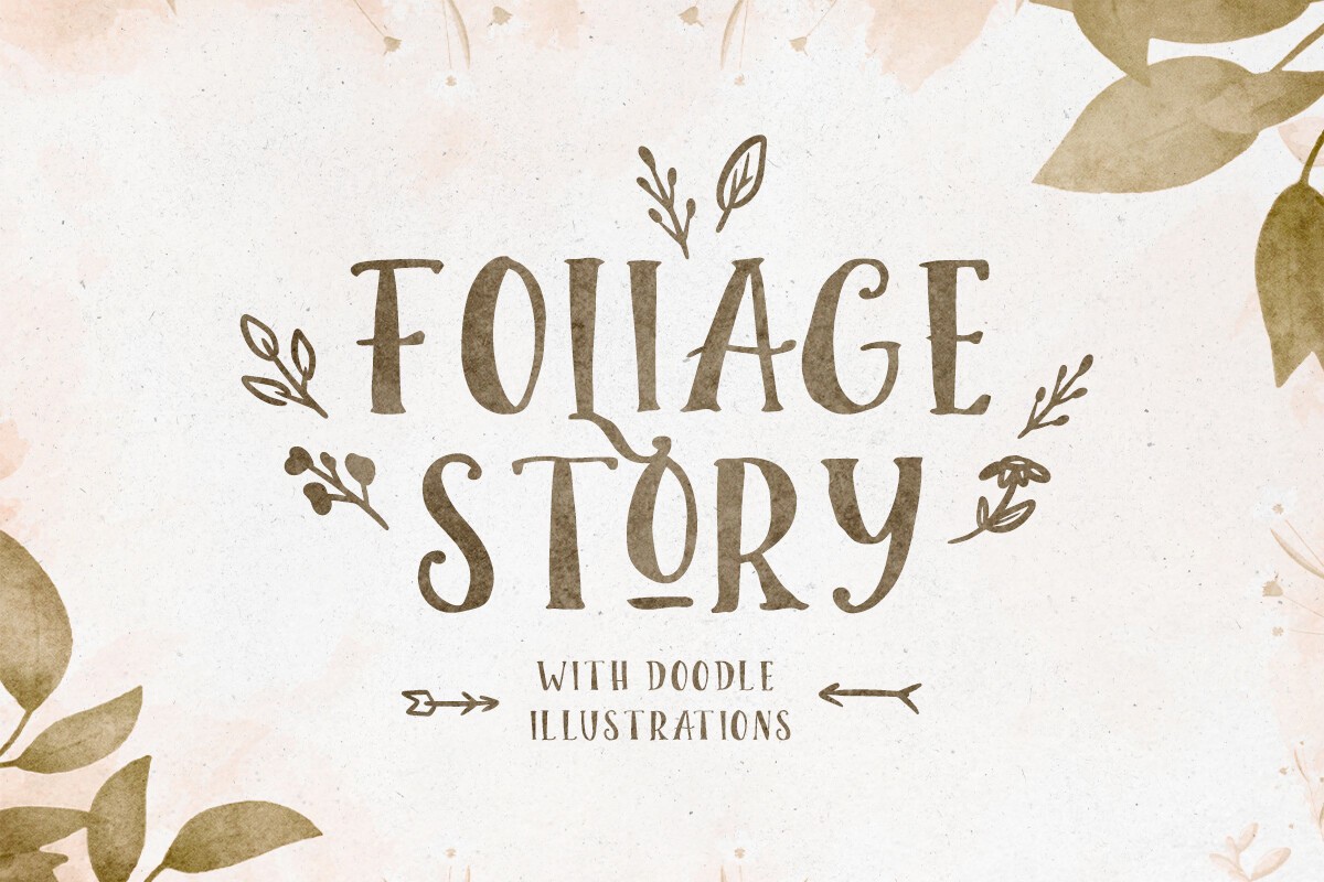 Пример шрифта Foliage Story Regular