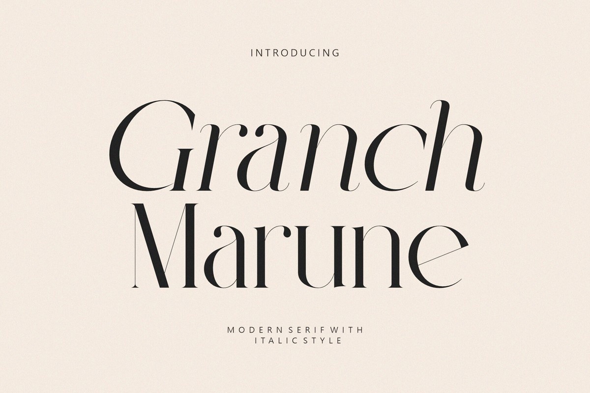 Пример шрифта Granch Marune