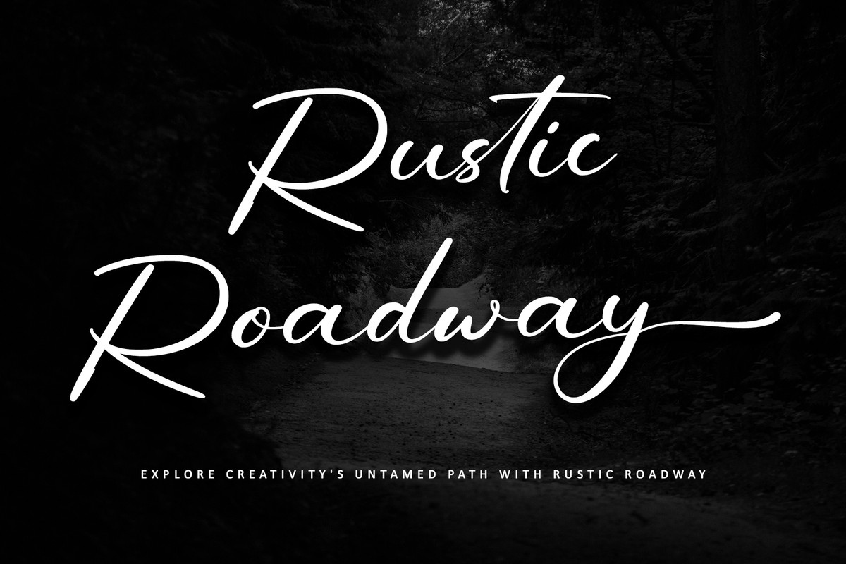 Пример шрифта Rustic Roadway