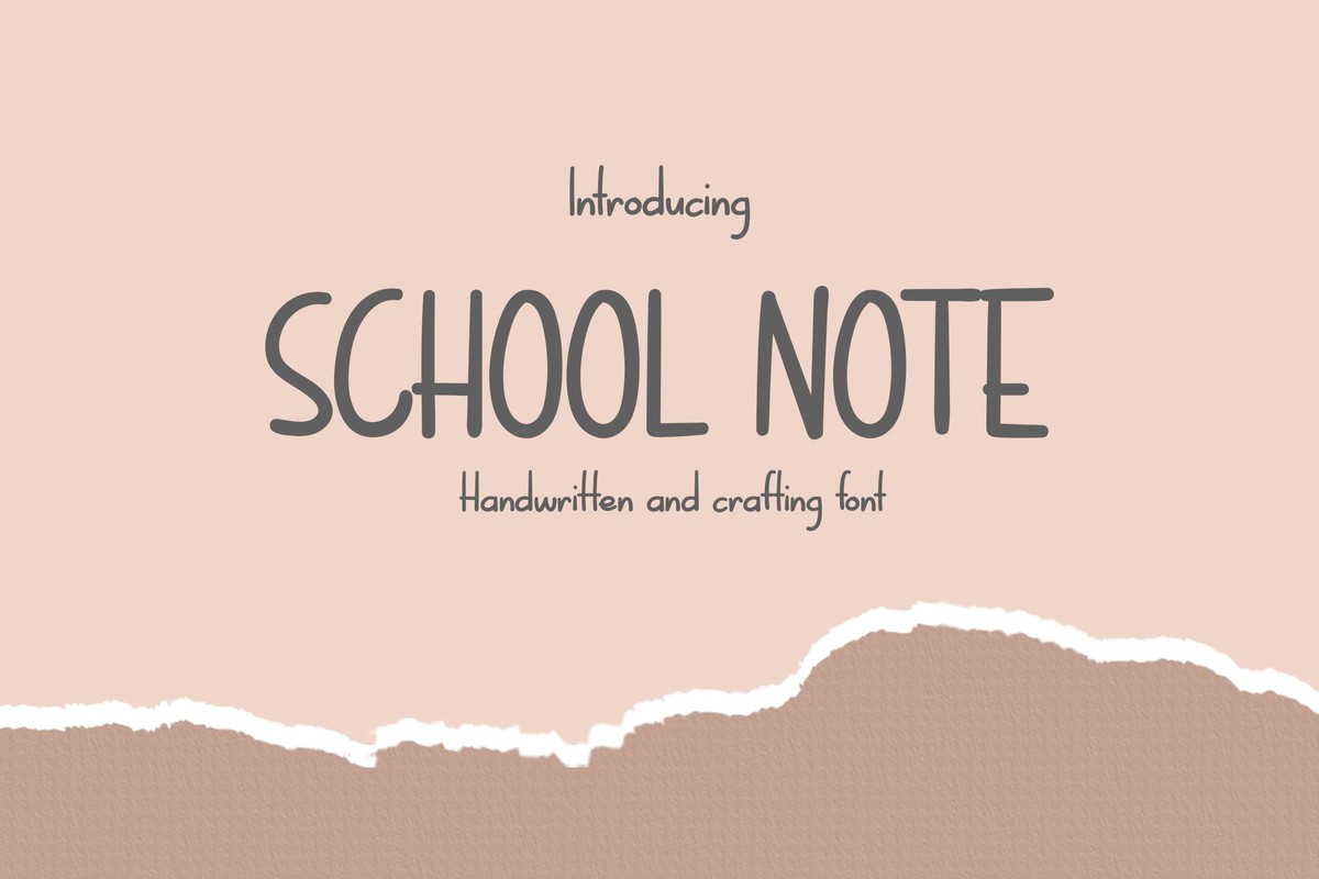 Пример шрифта School Note