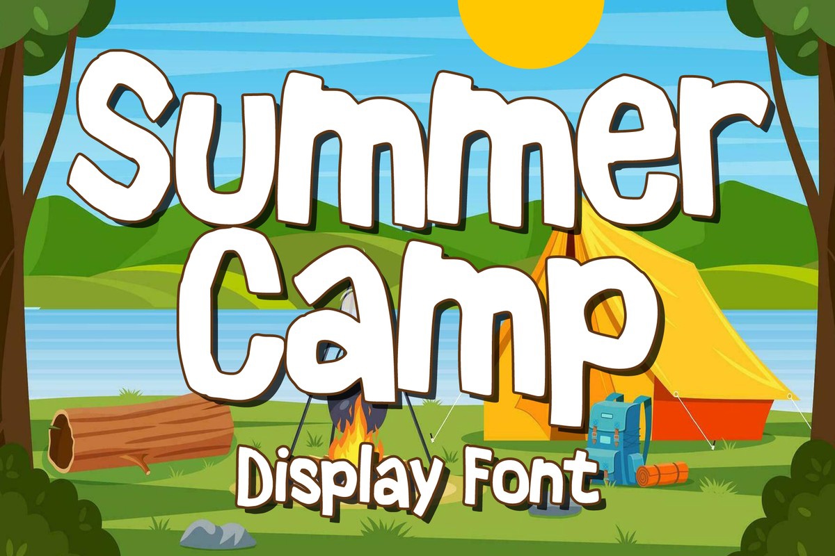 Пример шрифта Summer Camp