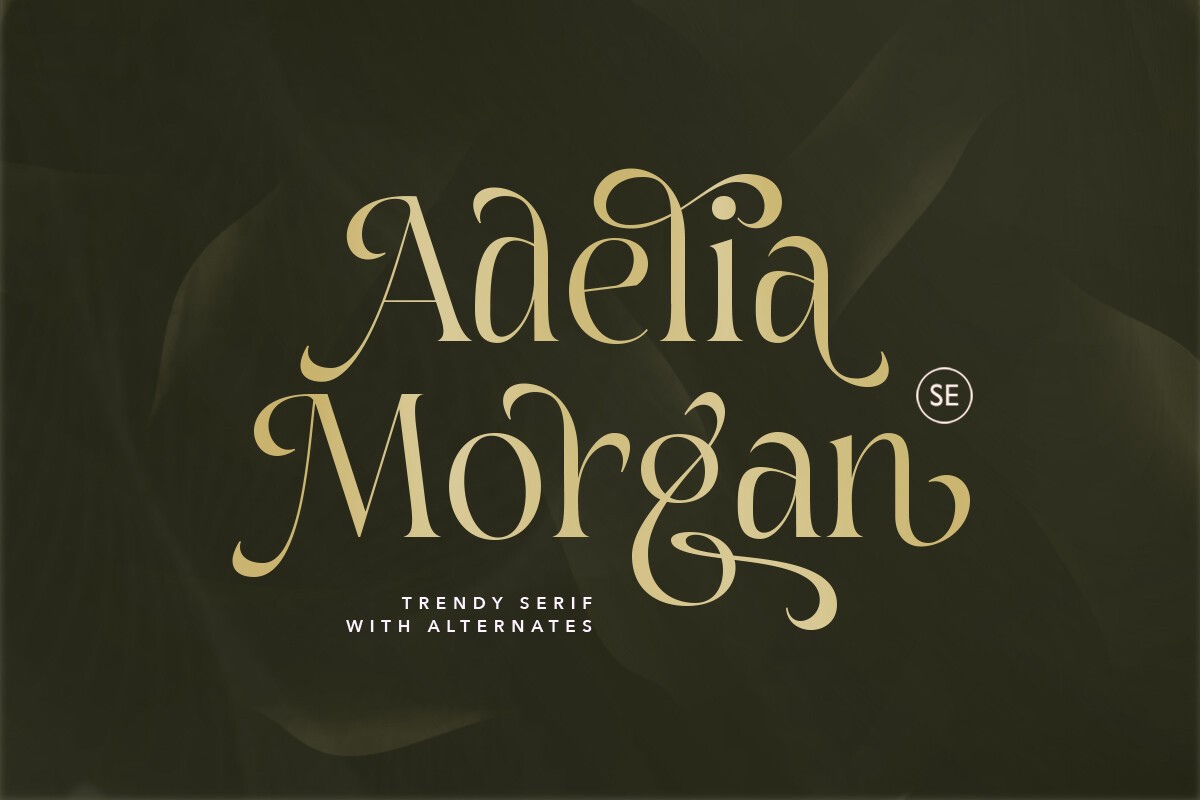 Пример шрифта Adelia Morgan