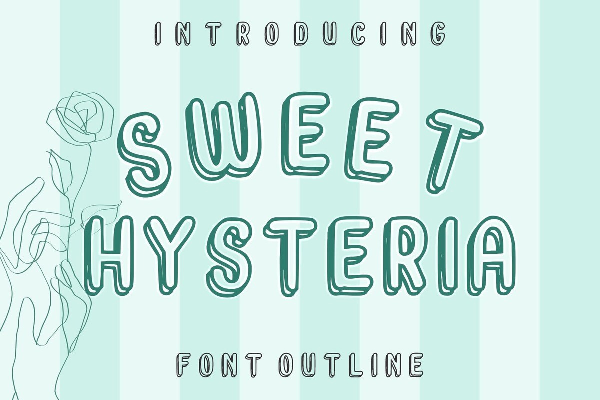 Пример шрифта Sweet Hysteria