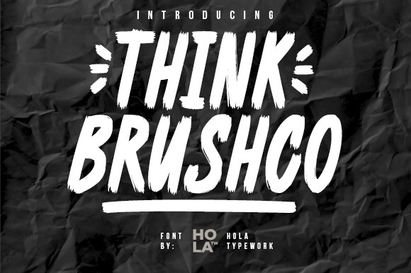 Пример шрифта Think Brushco