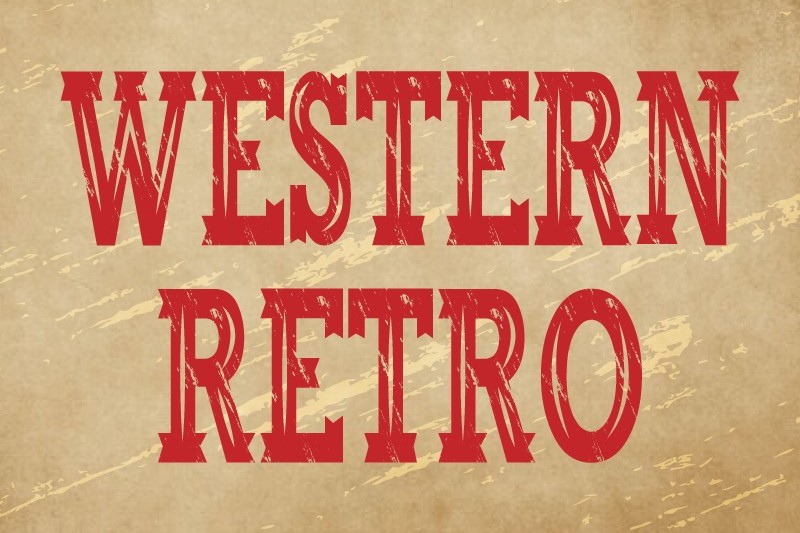 Пример шрифта Western Retro