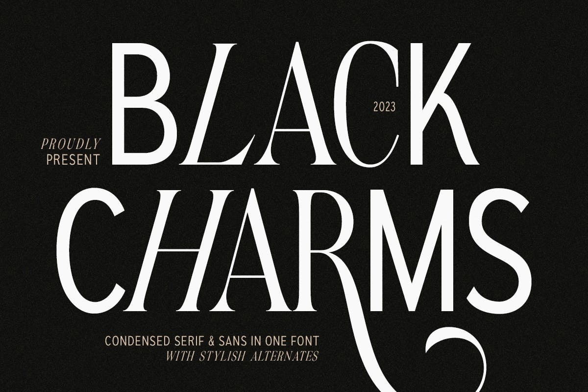 Пример шрифта Black Charms