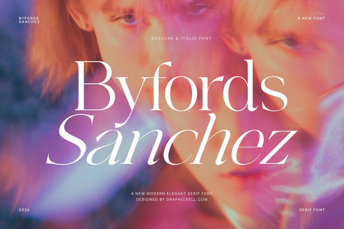 Пример шрифта Byfords Sanchez