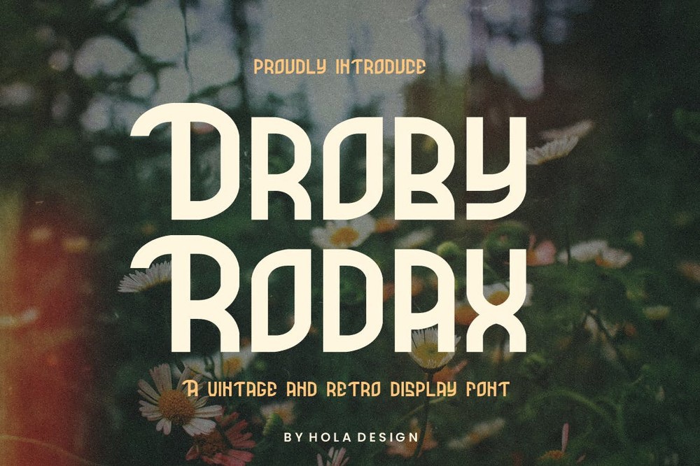 Пример шрифта Droby Rodax