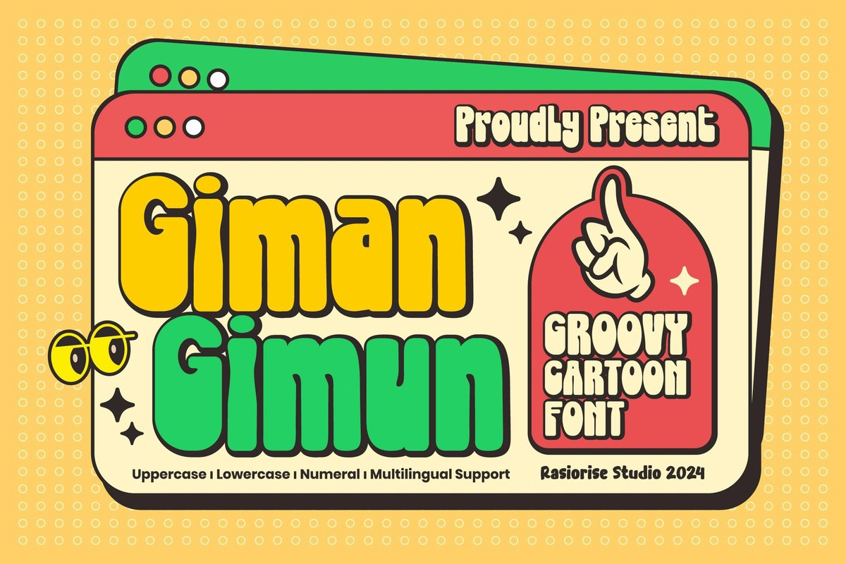 Пример шрифта Giman Gimun