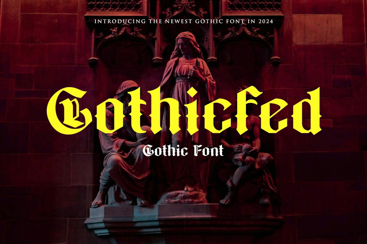 Пример шрифта Gothicfed