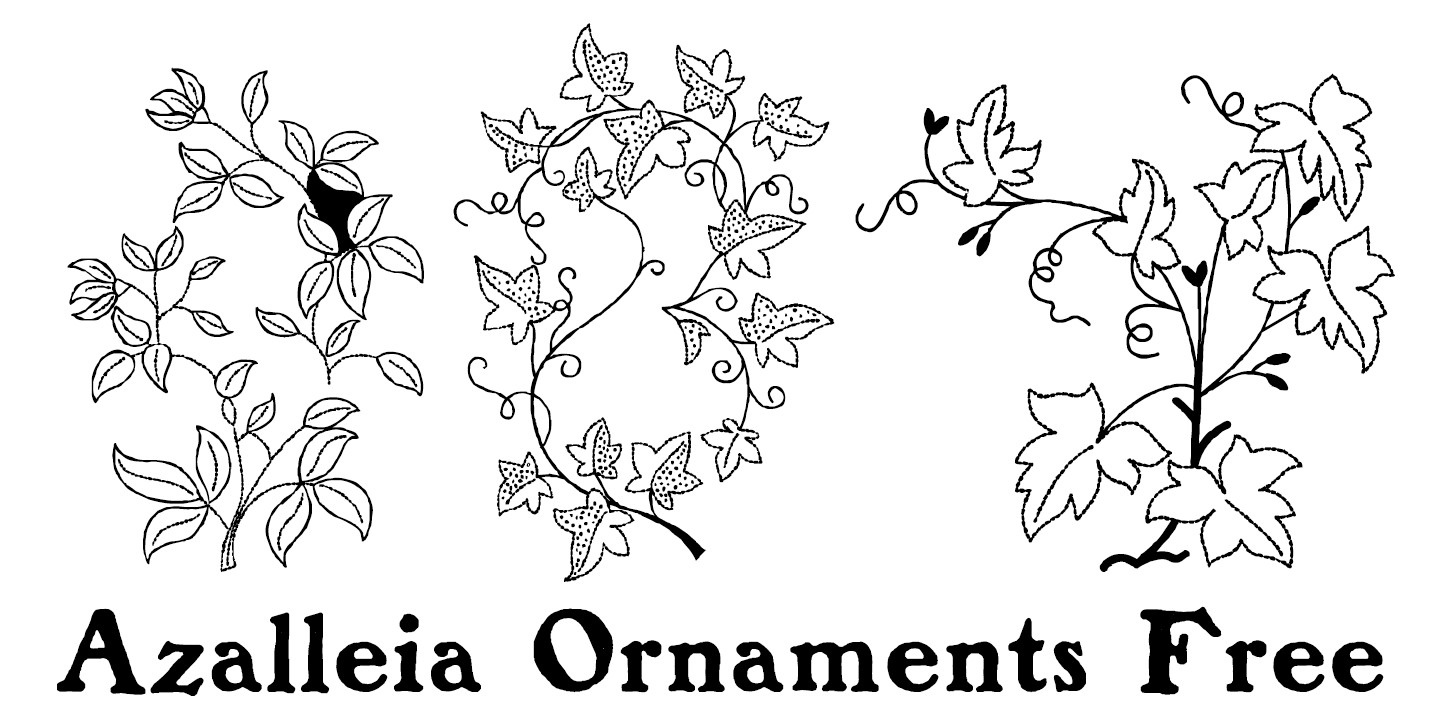 Пример шрифта Azalleia Ornaments Free