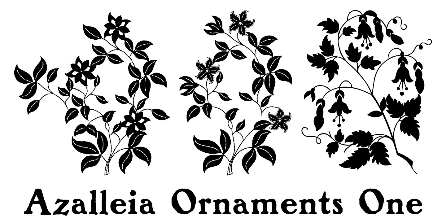 Пример шрифта Azalleia Ornaments One