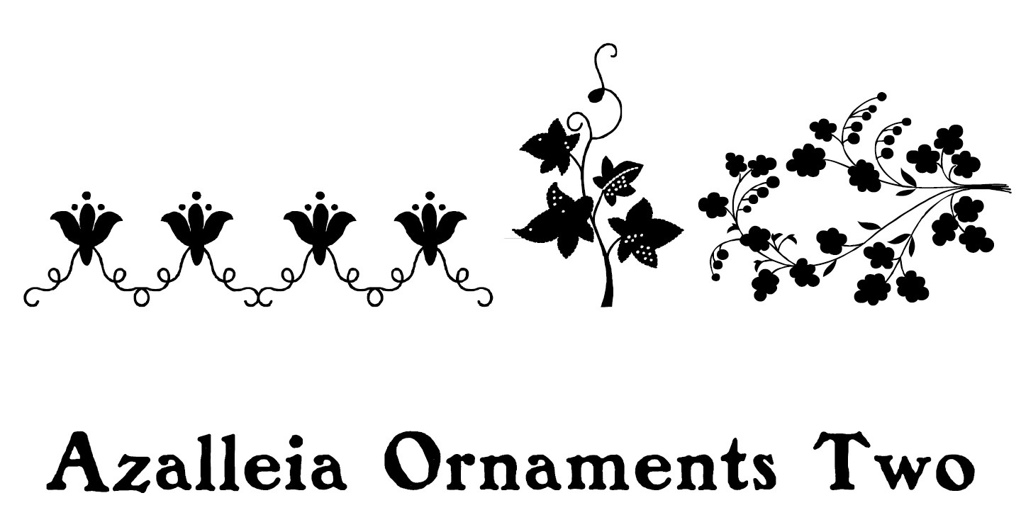 Пример шрифта Azalleia Ornaments Two