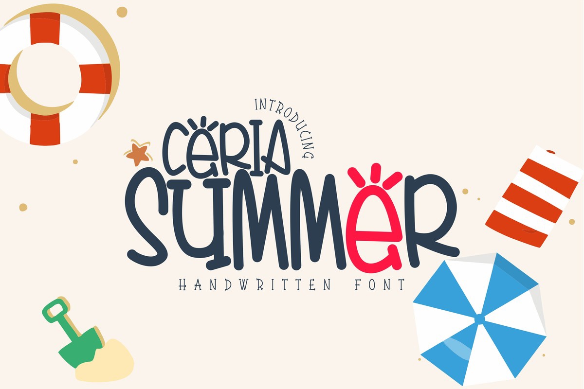 Пример шрифта Ceria Summer Regular