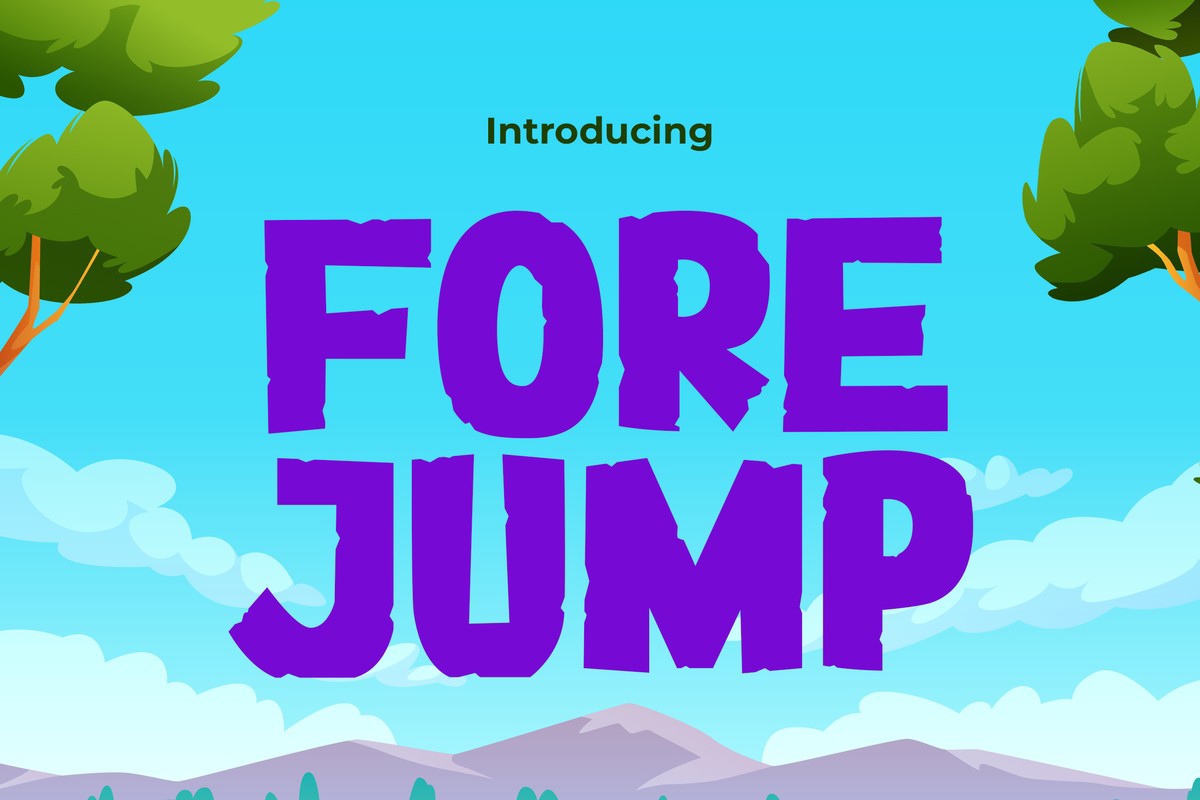 Пример шрифта Forejump