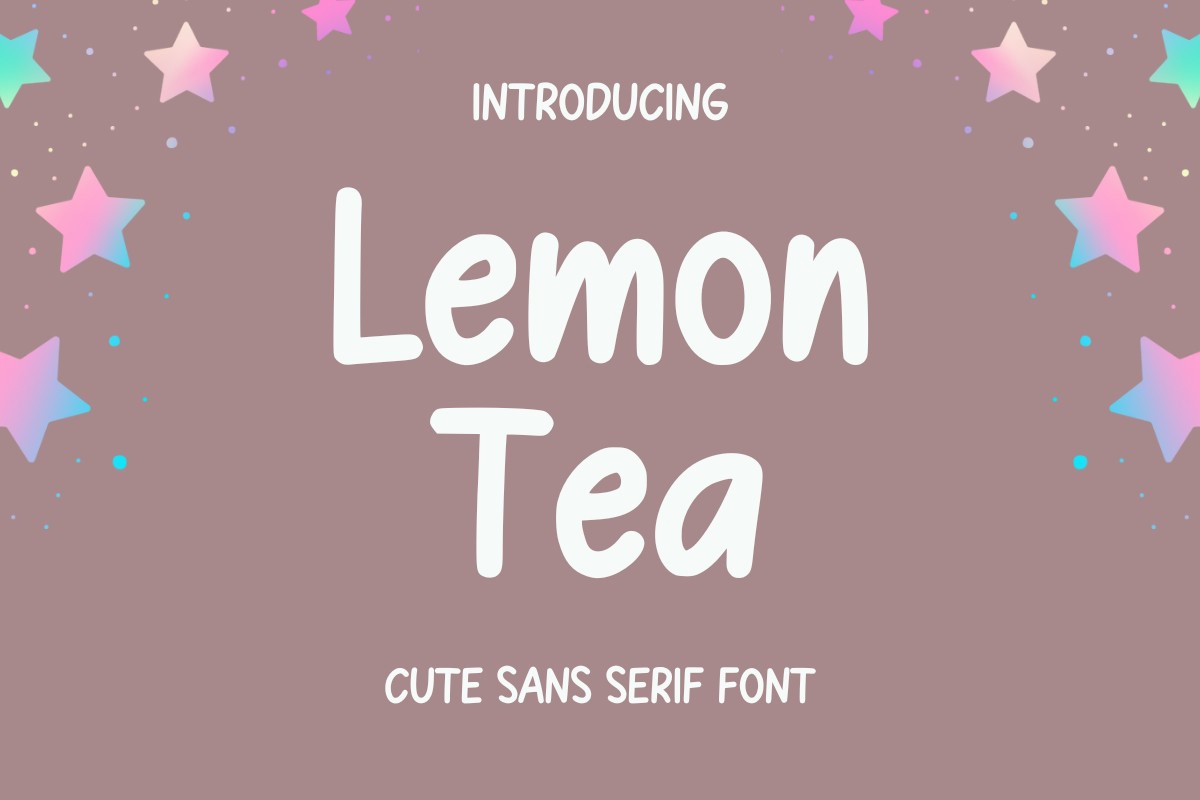 Пример шрифта Lemon Tea