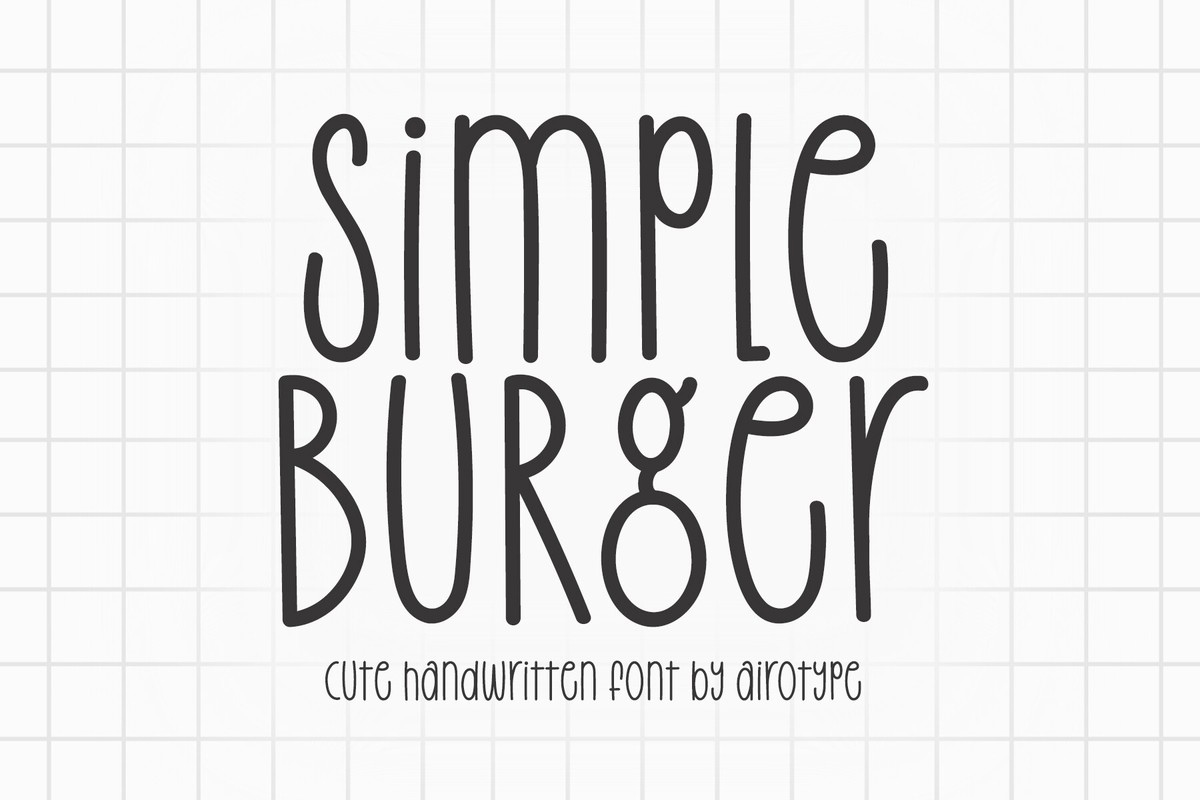 Пример шрифта Simple Burger