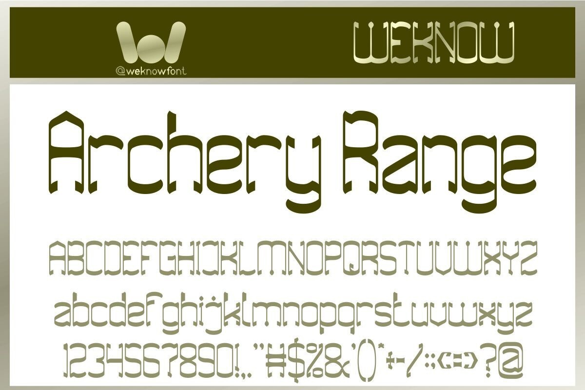 Пример шрифта Archery Range