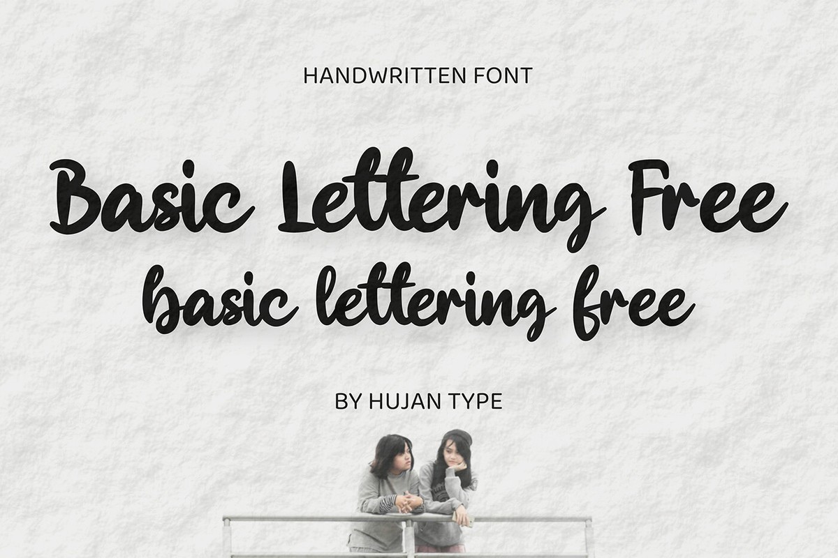 Пример шрифта Basic Lettering Free