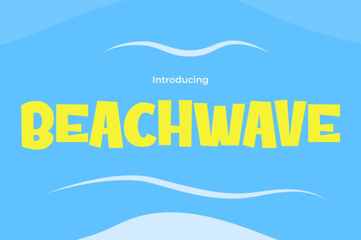 Пример шрифта Beachwave