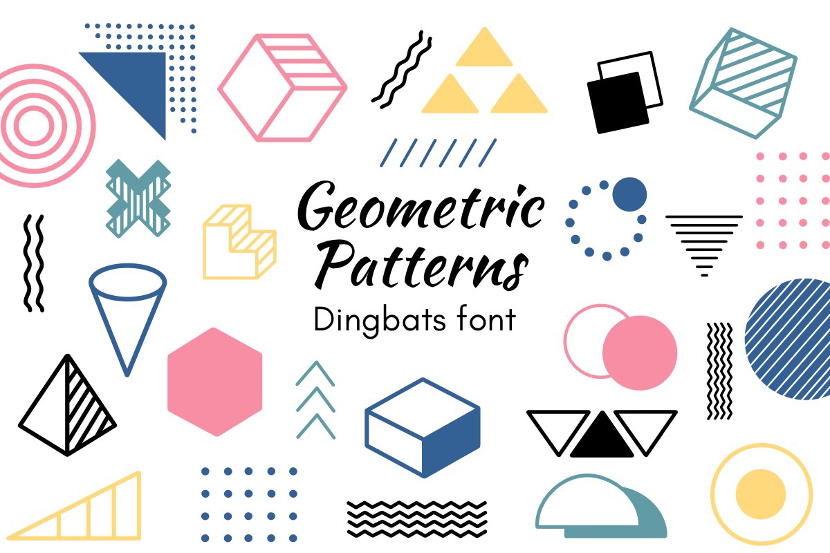 Пример шрифта Geometric Patterns