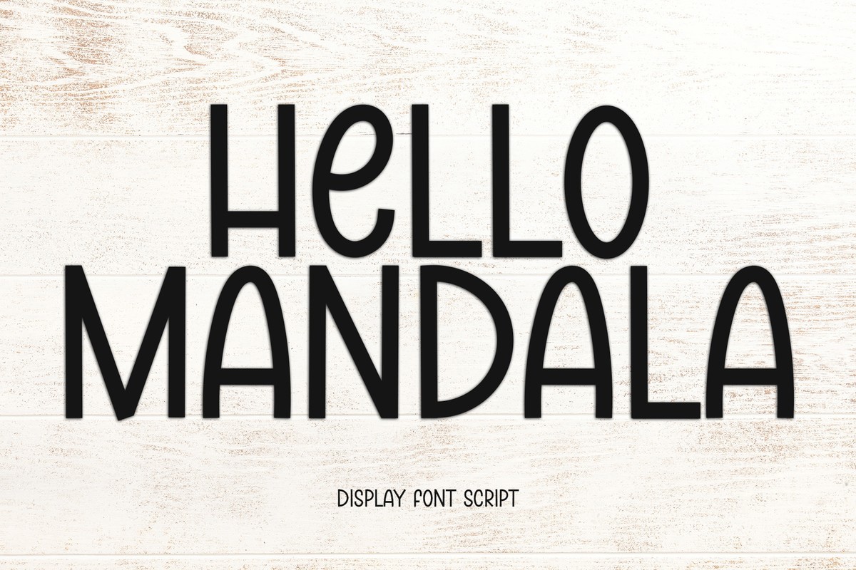 Пример шрифта Hello Mandala