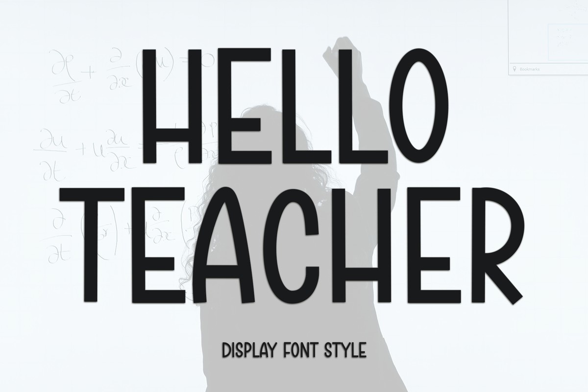 Пример шрифта Hello Teacher